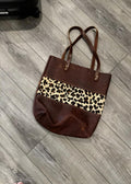 Leopard Leather Tote