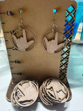I LOVE YOU Leather Drop Earrings