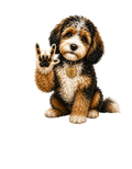 Baxter the Dog with ASL ILY