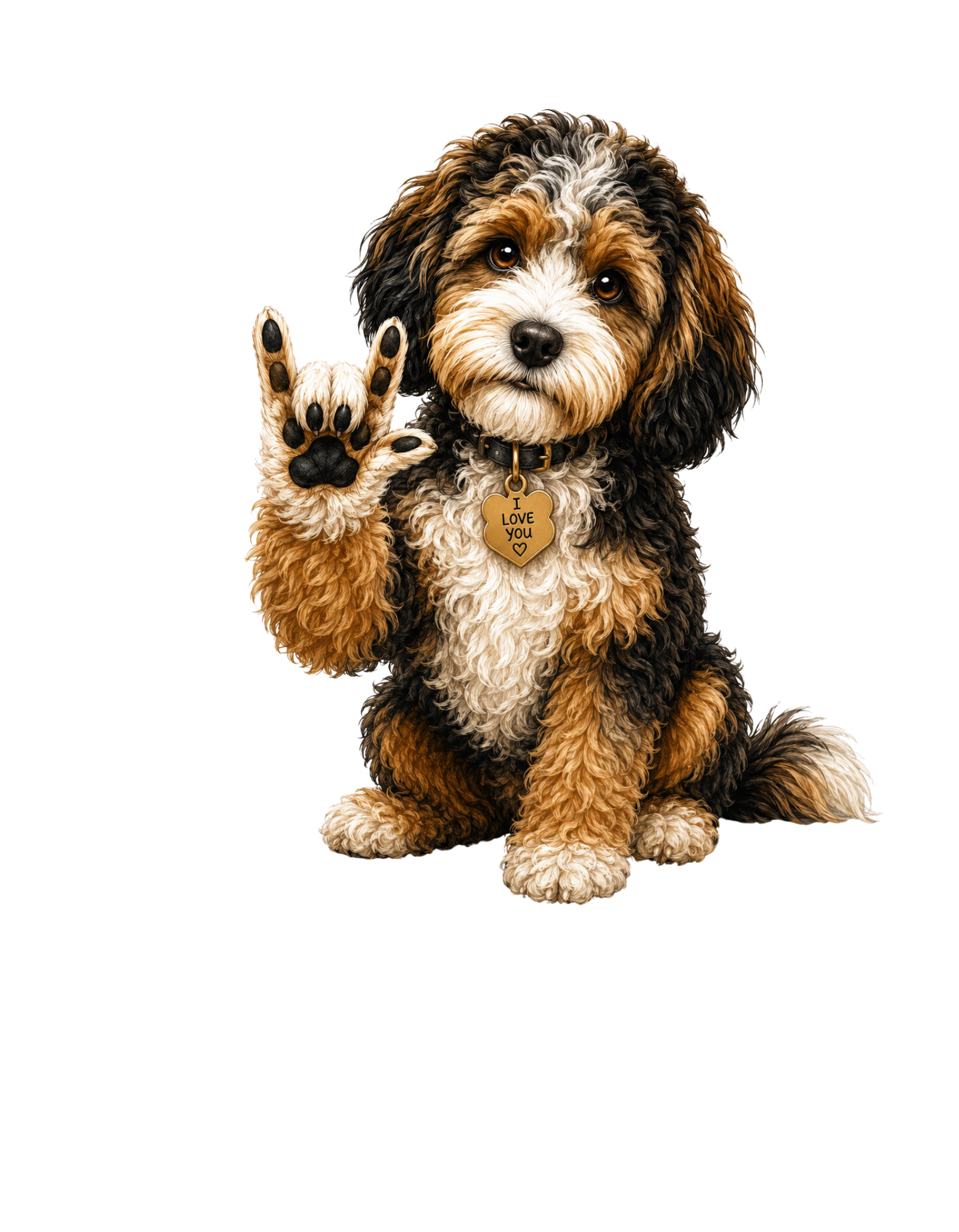 Baxter the Dog with ASL ILY