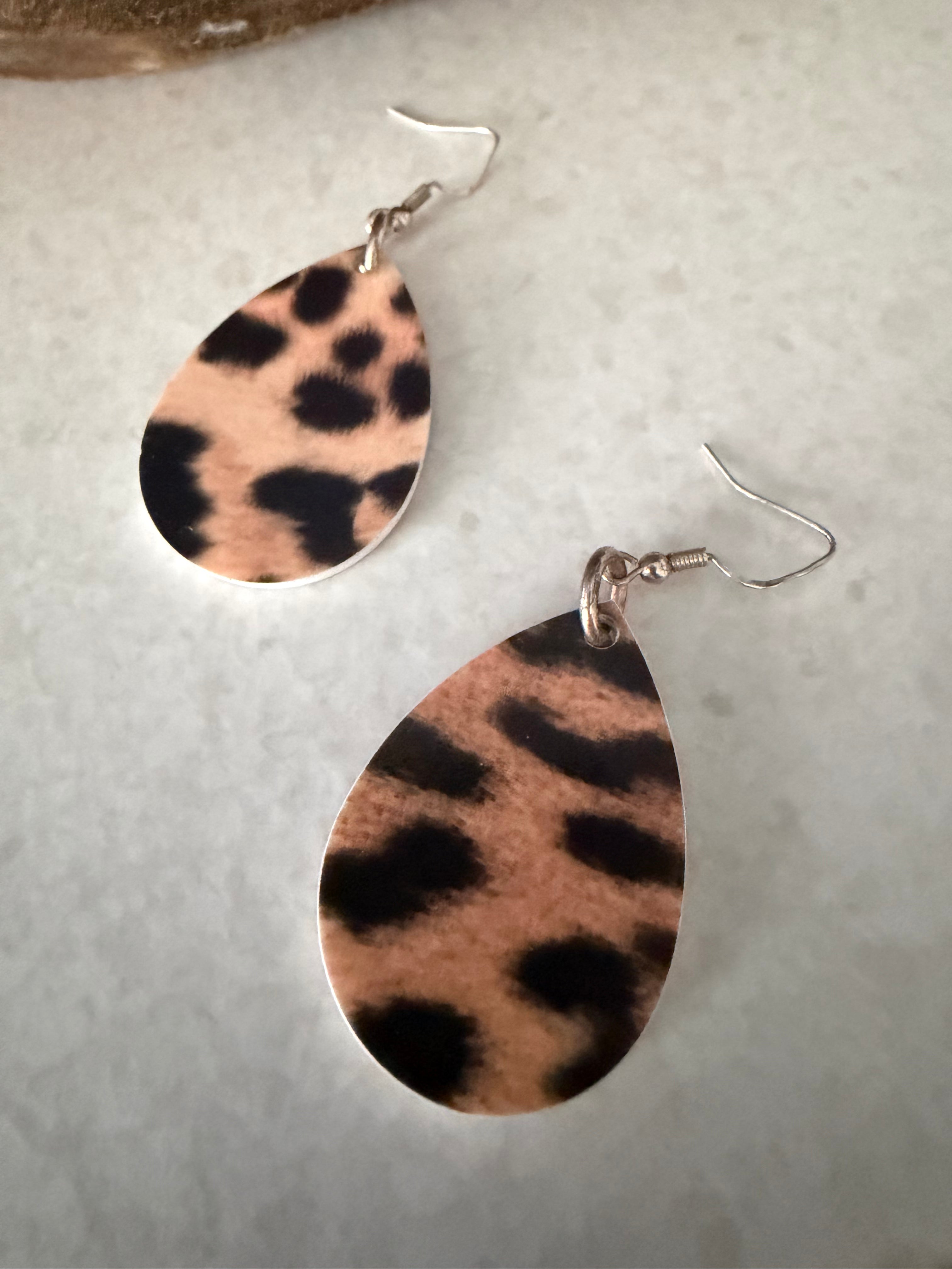 Leopard Drop Earrings