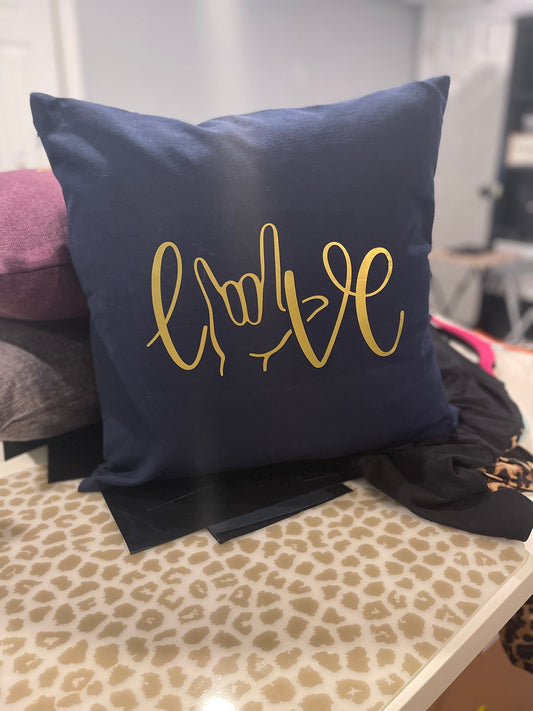 ASL Love Pillow